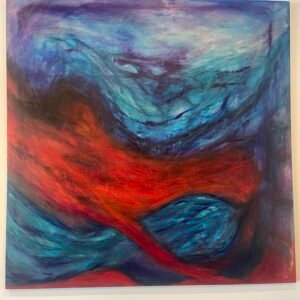 Underwater with lava